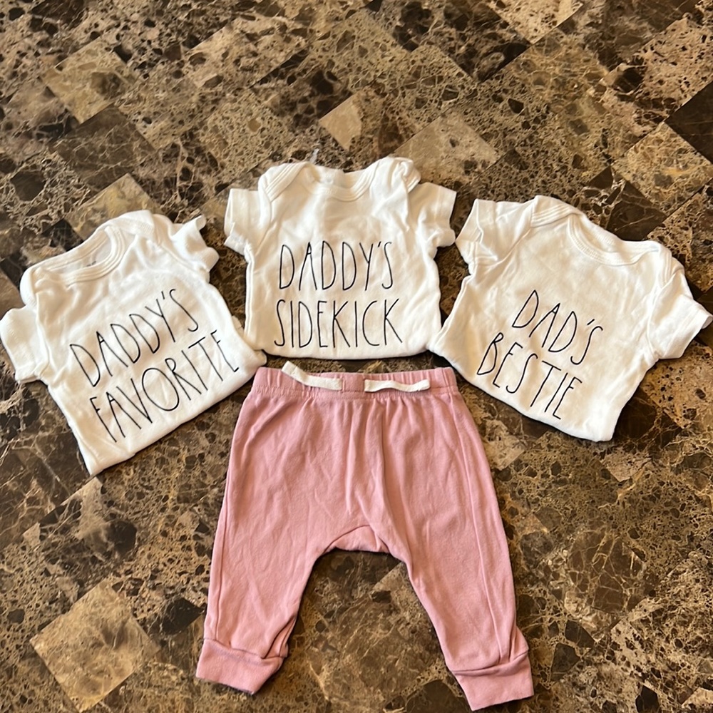 Rae Dunn Onesies with Organic Bottoms